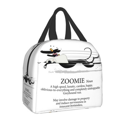 Χαριτωμένο Greyhound Sighthound Dog Insolated τσάντα μεσημεριανού γεύματος για γυναίκες στεγανό Whippet Puppy Cooler Thermal Bento Box Κάμπινγκ Ταξίδι