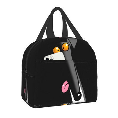 Χαριτωμένο Greyhound Sighthound Dog Insolated τσάντα μεσημεριανού γεύματος για γυναίκες στεγανό Whippet Puppy Cooler Thermal Bento Box Κάμπινγκ Ταξίδι