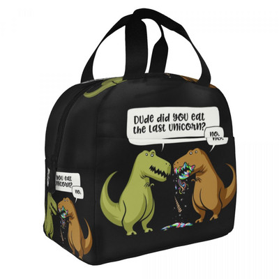 Geantă de prânz izolată cu dinozaur din desene animate pentru femei, cutie de prânz etanșă, răcitoare termică, pentru copii, școlari, pungi de mâncare