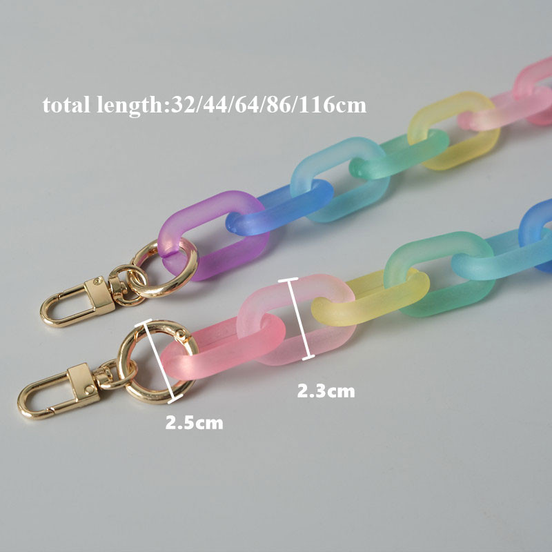 Színes dekoratív táskalánc Kitűnő, elegáns akril válltáska lánc színű matt matt táska lánc táska kiegészítők forró