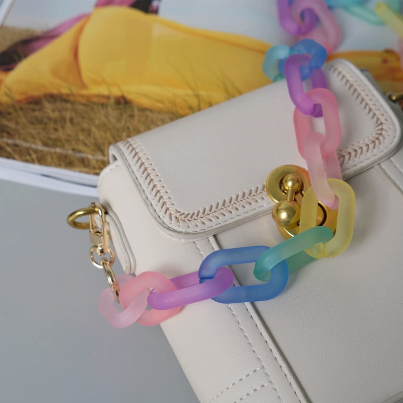 Színes dekoratív táskalánc Kitűnő, elegáns akril válltáska lánc színű matt matt táska lánc táska kiegészítők forró