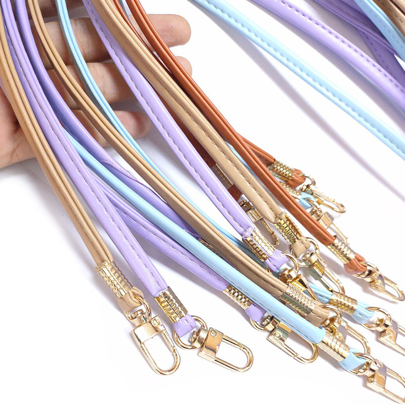 120 cm nova čvrsta duga PU kožna torba s metalnim lancem na rame Ručka s kopčom DIY torbica s remenom za torbicu Ručne torbe Pojasevi Dodaci za torbe s remenom