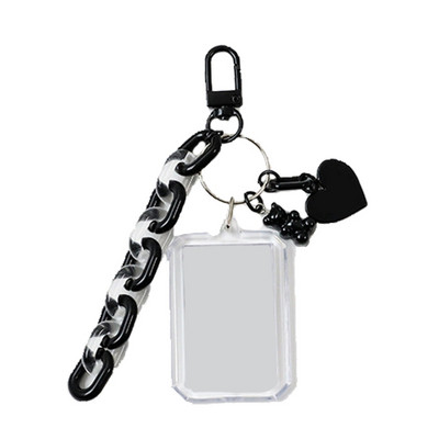 1 vnt. „Pasidaryk pats“ tuščias ID Nuotraukų karoliukais papuoštas raktų pakabuko krepšys Kabantis raktų pakabukas Mobiliojo telefono grandinės krepšys Dekoratyviniai pakabukai Aksesuarai