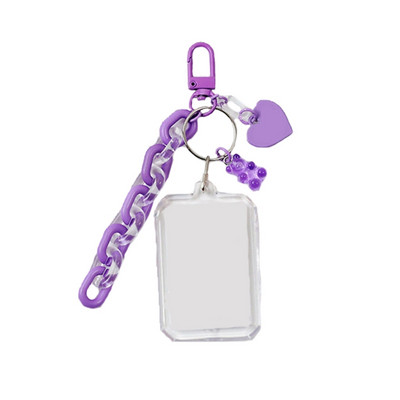 1 vnt. „Pasidaryk pats“ tuščias ID Nuotraukų karoliukais papuoštas raktų pakabuko krepšys Kabantis raktų pakabukas Mobiliojo telefono grandinės krepšys Dekoratyviniai pakabukai Aksesuarai