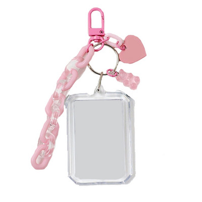 1 vnt. „Pasidaryk pats“ tuščias ID Nuotraukų karoliukais papuoštas raktų pakabuko krepšys Kabantis raktų pakabukas Mobiliojo telefono grandinės krepšys Dekoratyviniai pakabukai Aksesuarai