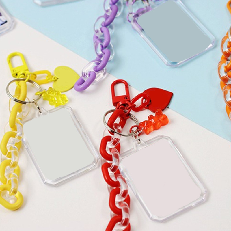 1 vnt. „Pasidaryk pats“ tuščias ID Nuotraukų karoliukais papuoštas raktų pakabuko krepšys Kabantis raktų pakabukas Mobiliojo telefono grandinės krepšys Dekoratyviniai pakabukai Aksesuarai