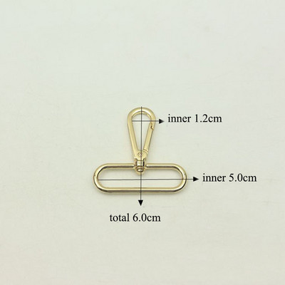 5gab 50mm liela mugursoma Metāla jostas sprādzes Grozāmais omāru aizdare Suņa āķis Apkakles siksna Sprādze Karabīne Snap āķis DIY aksesuārs