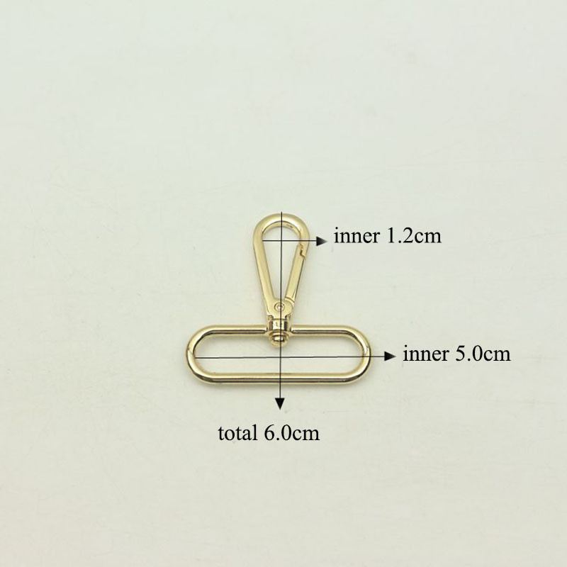 5gab 50mm liela mugursoma Metāla jostas sprādzes Grozāmais omāru aizdare Suņa āķis Apkakles siksna Sprādze Karabīne Snap āķis DIY aksesuārs