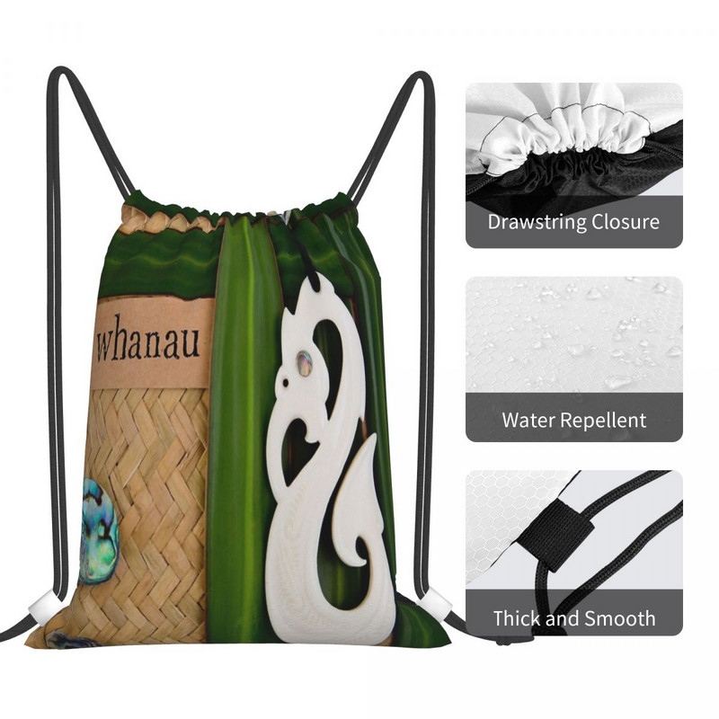 Nz Maori - Whanau - Šeimos tema, raišteliai Krepšiai Kuprinės Kelioninis Kawaii Krepšys Mergaitėms Vaikiškas Krepšys Kuprinė