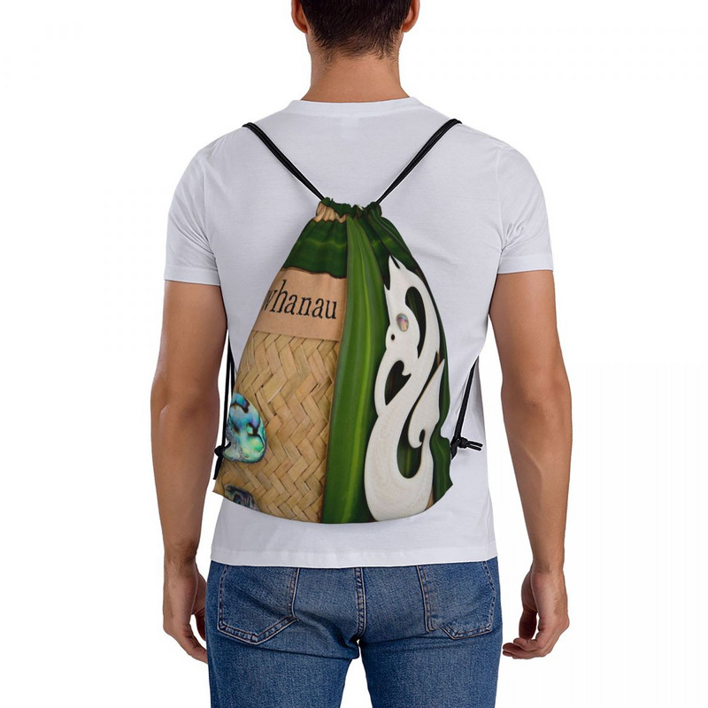 Nz Maori - Whanau - Šeimos tema, raišteliai Krepšiai Kuprinės Kelioninis Kawaii Krepšys Mergaitėms Vaikiškas Krepšys Kuprinė