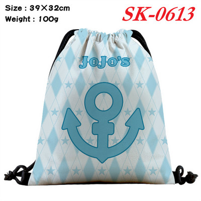 JoJo bizarr kaland, húzózsinóros táska, nyomtatott vászon, kozmetikai zsinórtáska uniszex strandtáska utazási cipőtáska, alkalmi női hátizsák