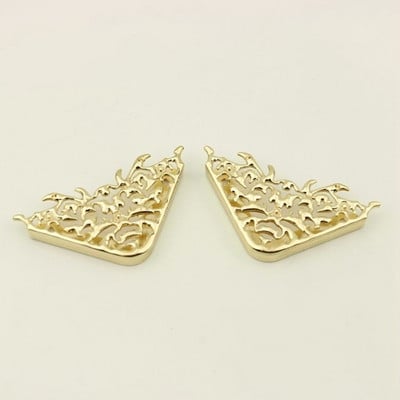 Metalna kutna zaštita za torbu za kožne obrte Torbica s preklopom Ručna torba Prtljaga DIY dekoracija Cvjetni uzorak Hardverski dodaci