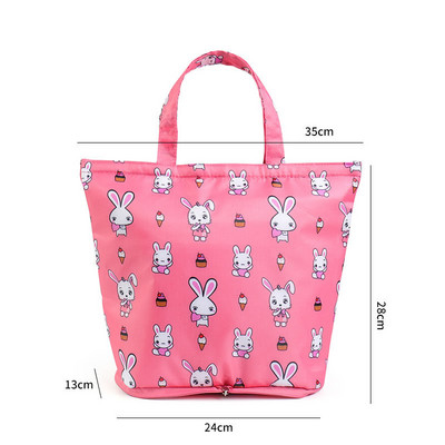 Nova sklopiva prijenosna torba za ručak velikog kapaciteta, zadebljana izolacijska torba od aluminijske folije, vodootporna kutija za ručak otporna na ulje, torbe za piknik