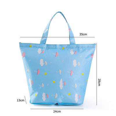 Nova sklopiva prijenosna torba za ručak velikog kapaciteta, zadebljana izolacijska torba od aluminijske folije, vodootporna kutija za ručak otporna na ulje, torbe za piknik