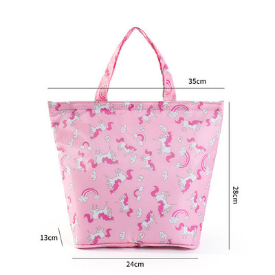 Nova sklopiva prijenosna torba za ručak velikog kapaciteta, zadebljana izolacijska torba od aluminijske folije, vodootporna kutija za ručak otporna na ulje, torbe za piknik