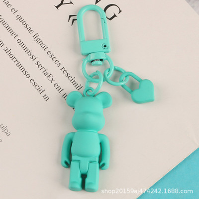 Moodne uus vaigukaru võtmehoidja kott amuleti hoidja Loov 3D multikas võtmehoidja armsa värviga õõnsa karu paari kotiga kaunistusega võtmehoidja