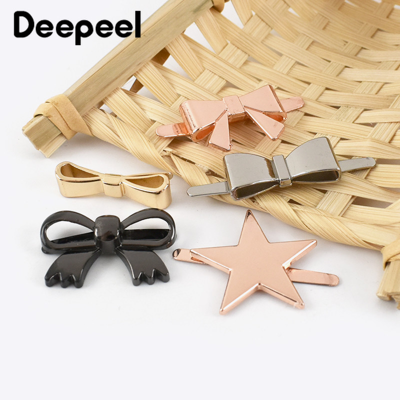 10 ks Deepeel kovové pracky s mašľou, topánky, kabelky, kožené remeselné spony, oblečenie, dekorácie, štítky, DIY batožina, hardvérové doplnky