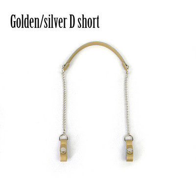 Tanqu O Geantă Lungă Scurtă Gri Interstrat Metal D Cataramă Piele PU Închidere cu clemă Curea cu lanț de umăr pentru geanta de mână de buzunar Obag