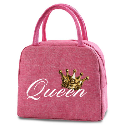 Kraljica Print Pattern Rashladna torba za ručak Prijenosna toplinski izolirana Bento Tote Termalna školska torbica za piknik Poklon za učitelja