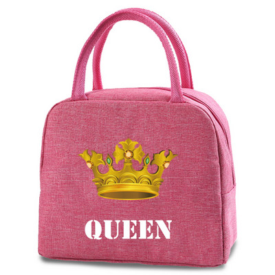 Kraljica Print Pattern Rashladna torba za ručak Prijenosna toplinski izolirana Bento Tote Termalna školska torbica za piknik Poklon za učitelja