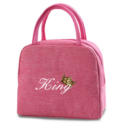 Kraljica Print Pattern Rashladna torba za ručak Prijenosna toplinski izolirana Bento Tote Termalna školska torbica za piknik Poklon za učitelja
