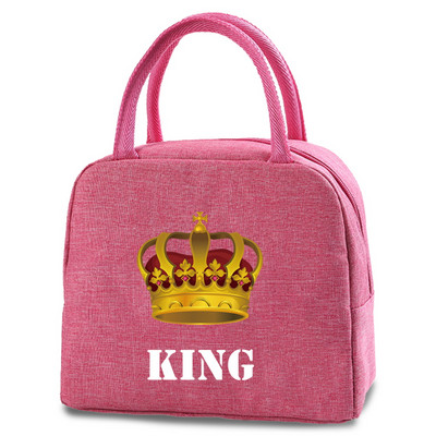 Kraljica Print Pattern Rashladna torba za ručak Prijenosna toplinski izolirana Bento Tote Termalna školska torbica za piknik Poklon za učitelja