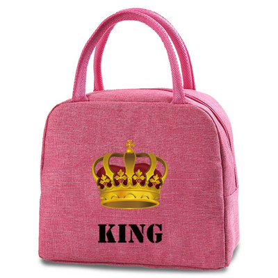 Kraljica Print Pattern Rashladna torba za ručak Prijenosna toplinski izolirana Bento Tote Termalna školska torbica za piknik Poklon za učitelja