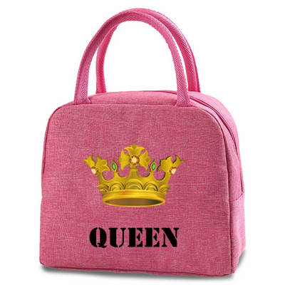 Kraljica Print Pattern Rashladna torba za ručak Prijenosna toplinski izolirana Bento Tote Termalna školska torbica za piknik Poklon za učitelja