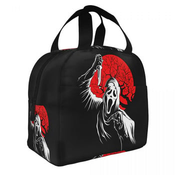 Термоизолирана чанта за обяд Scream Ghostface Horror Killer Tv Movie Tote за обяд за работа Училище Кутия за храна за съхранение