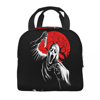 Термоизолирана чанта за обяд Scream Ghostface Horror Killer Tv Movie Tote за обяд за работа Училище Кутия за храна за съхранение