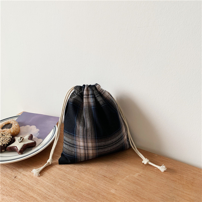 Japán pamut szövet húzózsinór tároló tasak csomagolás ajándék táska édesség ékszer szervező karácsonyi táska