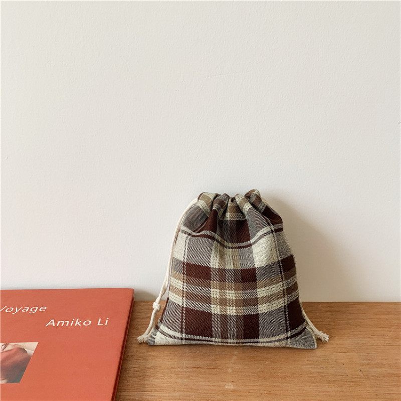 Japán pamut szövet húzózsinór tároló tasak csomagolás ajándék táska édesség ékszer szervező karácsonyi táska