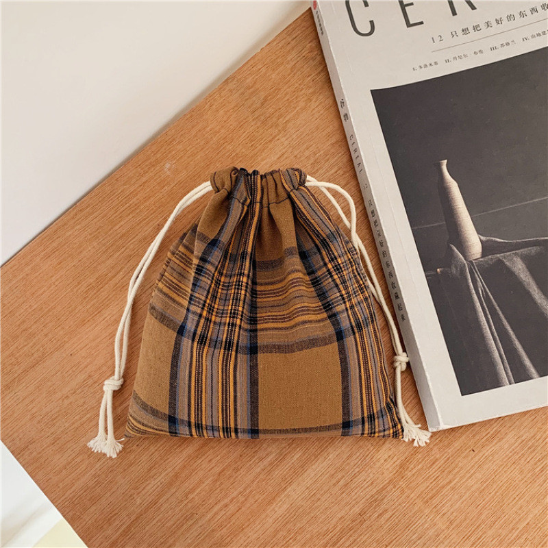 Japán pamut szövet húzózsinór tároló tasak csomagolás ajándék táska édesség ékszer szervező karácsonyi táska