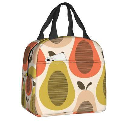 Ljetna torba za ručak s izoliranom stabljikom cvijeta za žene Skandinavska geometrijska rashladna toplinska kutija za ručak za višekratnu upotrebu