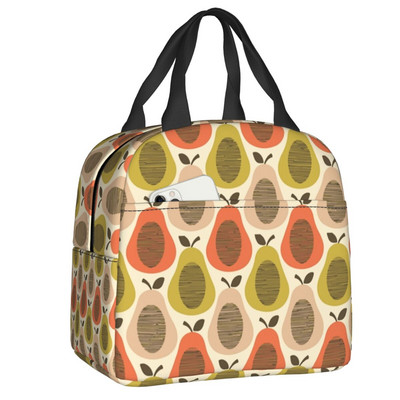 Ljetna torba za ručak s izoliranom stabljikom cvijeta za žene Skandinavska geometrijska rashladna toplinska kutija za ručak za višekratnu upotrebu