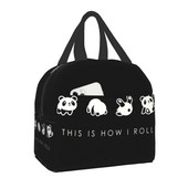 Panda opakovane použiteľné obedárové boxy pre ženy, nepriepustné, červená panda, tepelne chladiace, izolované, obedár, kancelárska práca