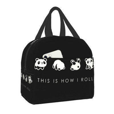 Panda opakovane použiteľné obedárové boxy pre ženy, nepriepustné, červená panda, tepelne chladiace, izolované, obedár, kancelárska práca