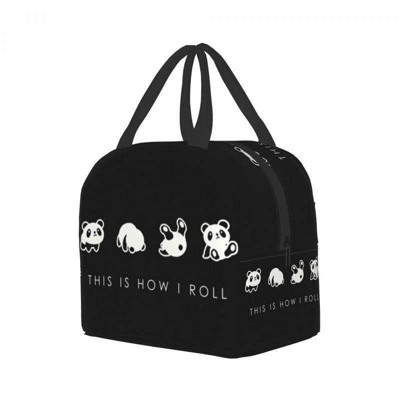Panda opakovane použiteľné obedárové boxy pre ženy, nepriepustné, červená panda, tepelne chladiace, izolované, obedár, kancelárska práca