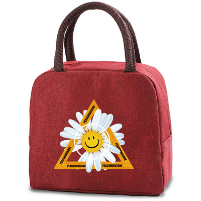 Daisy Print saldējuma aukstuma maisiņi pusdienu soma Pārnēsājama izolēta Bento Tote termiskā skolas pārtikas uzglabāšanas maisiņš skolotāja dāvanu rokassomiņa