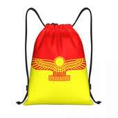 Prilagođene aramejske zastave Suryoyo torbe s uzicom za kupnju Ruksaci za jogu Muškarci Žene Drevni Aram Sportska torba za teretanu