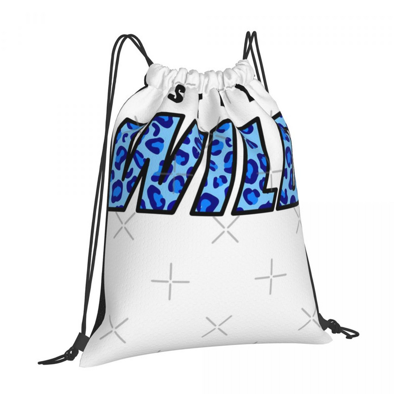 Stay Wild Merch 1 Tašky so sťahovacou šnúrkou Batohy Školská dámska taška Detský batoh Malá látková taška