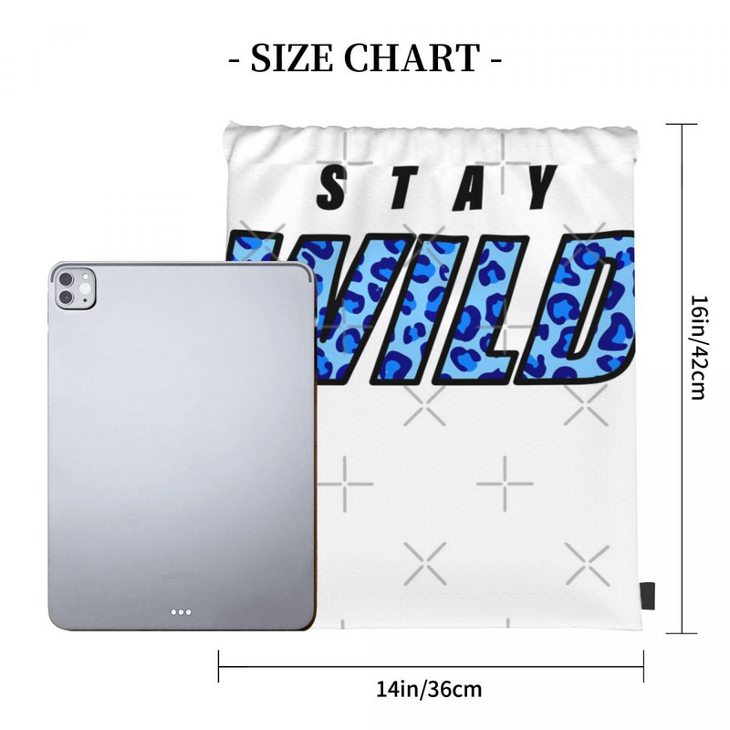 Stay Wild Merch 1 Tašky so sťahovacou šnúrkou Batohy Školská dámska taška Detský batoh Malá látková taška