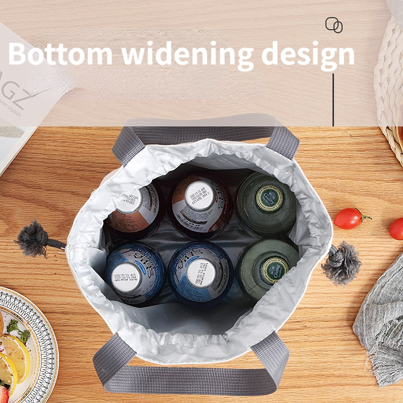 2023 Nova vodootporna torba za ručak Bento kutija Podebljana aluminijska folija Student uredski djelatnik Prijenosna toplinska izolacija Visoki kapacitet