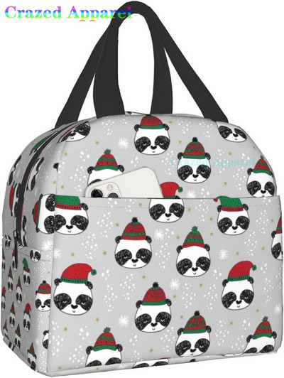 Pink Cute Panda Thermal Bento Kutija za ručak Kawaii Torbe za ručak Mali spremnici za grickalice Torba Kutije za ručak Izolirani paket leda