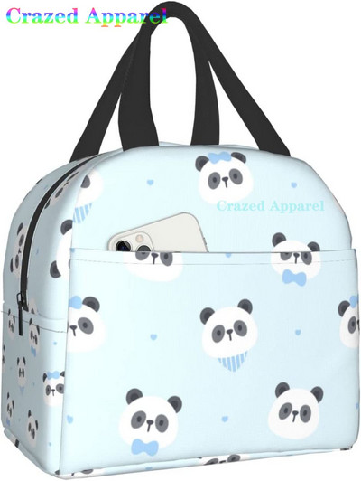 Pink Cute Panda Thermal Bento Kutija za ručak Kawaii Torbe za ručak Mali spremnici za grickalice Torba Kutije za ručak Izolirani paket leda