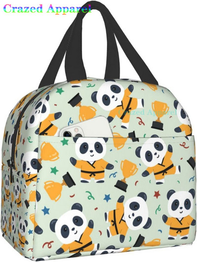 Pink Cute Panda Thermal Bento Kutija za ručak Kawaii Torbe za ručak Mali spremnici za grickalice Torba Kutije za ručak Izolirani paket leda