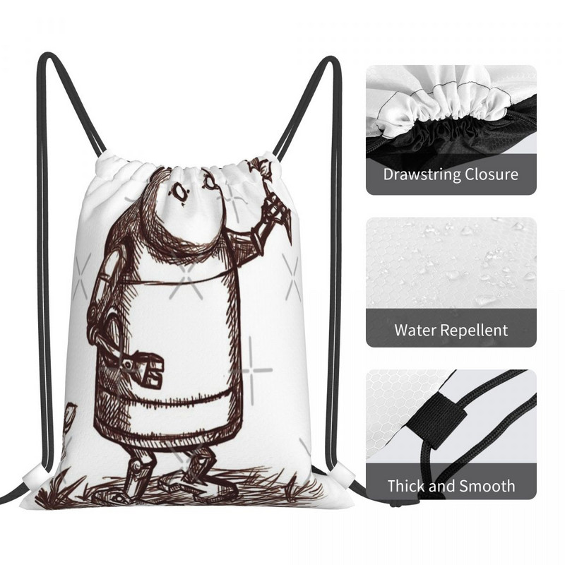 Nierautomata Robot 1 Τσάντες με κορδόνια Σακίδια τσάντες τσάντες για άντρες Γυναικείο σακίδιο πλάτης με κορδόνια