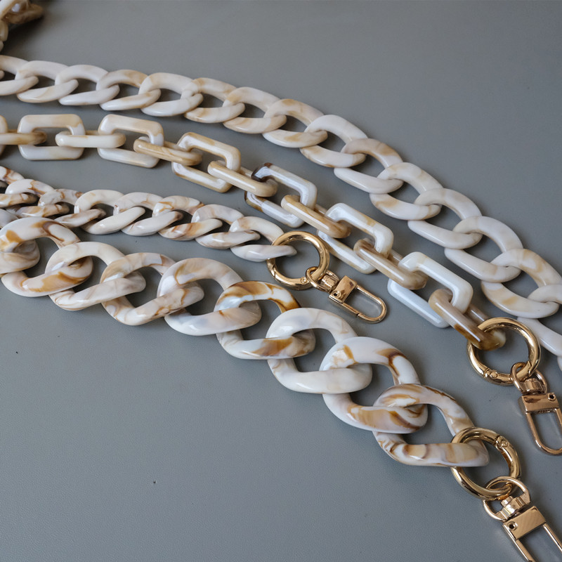 Naujas mados moters krepšio aksesuaras Retro dervos grandinės akrilo dervos grandinės krepšio rankena Vintage pečių grandinės krepšio dirželio krepšio dekoravimas