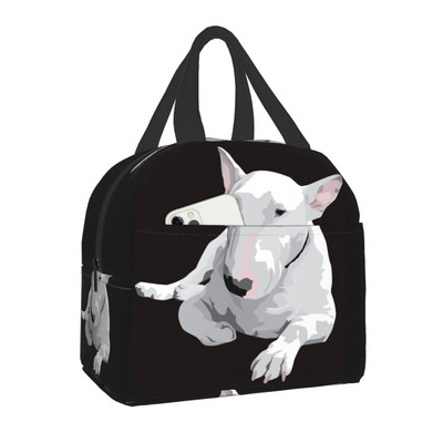 Jorkšīras terjers mamma Jorkšīras terjers tētis izolētas pusdienu somas āra piknikam Jorkšīras terjera mīļotājam Bento Box sievietēm, bērniem