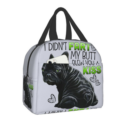 Jorkšīras terjers mamma Jorkšīras terjers tētis izolētas pusdienu somas āra piknikam Jorkšīras terjera mīļotājam Bento Box sievietēm, bērniem